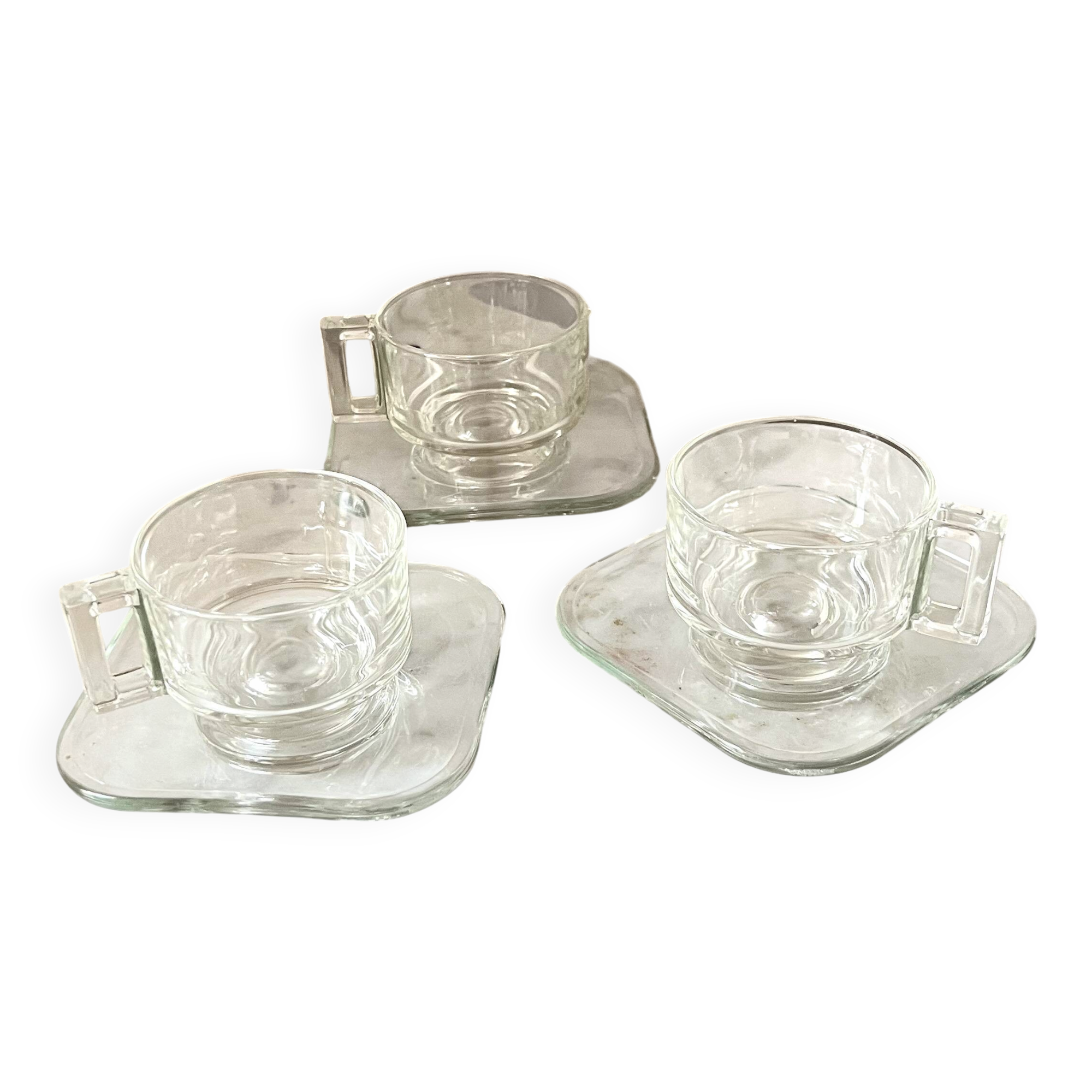 1 Joe Colombo “Arno” Coffee Cup & Saucer – Vintage Italian Modern Glass