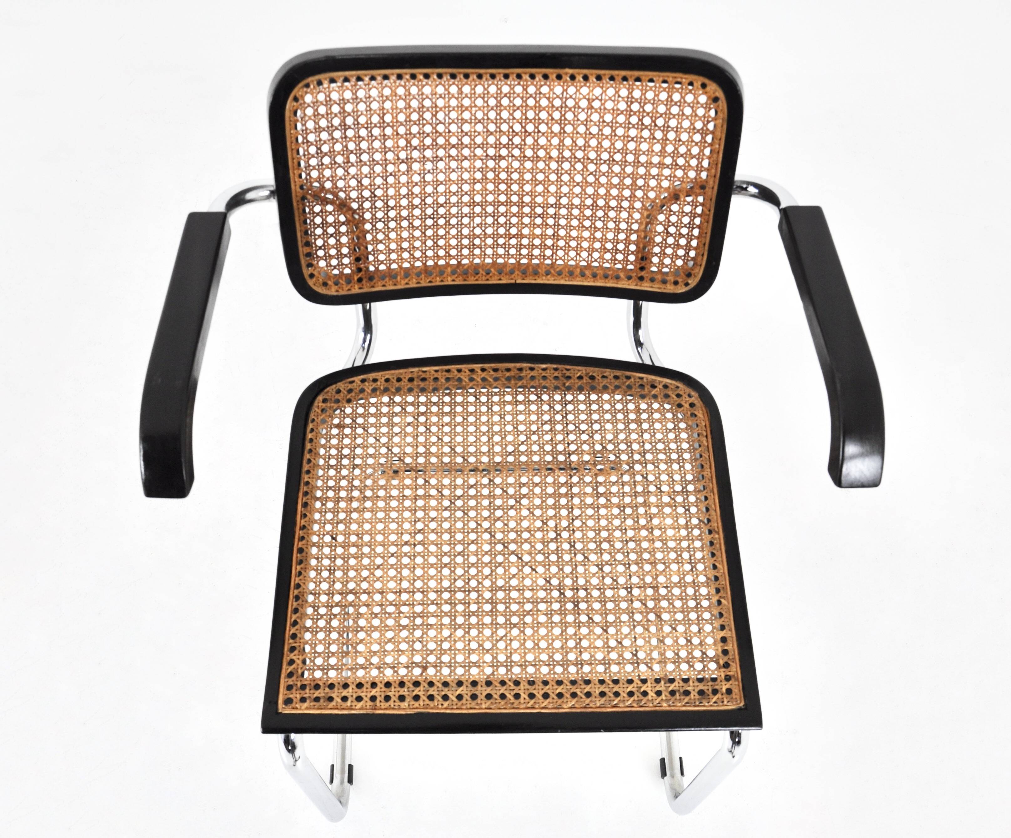 Set of 4 B32 style dining room chairs by Marcel Breuer