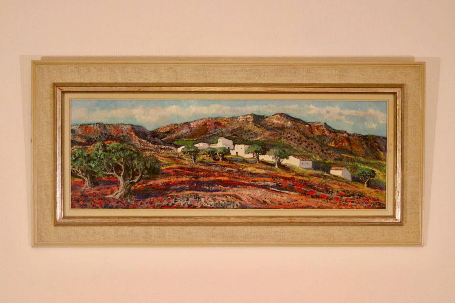 Original Swedish Oil on Canvas – “Bergsby Taragona” by Henry Eldin