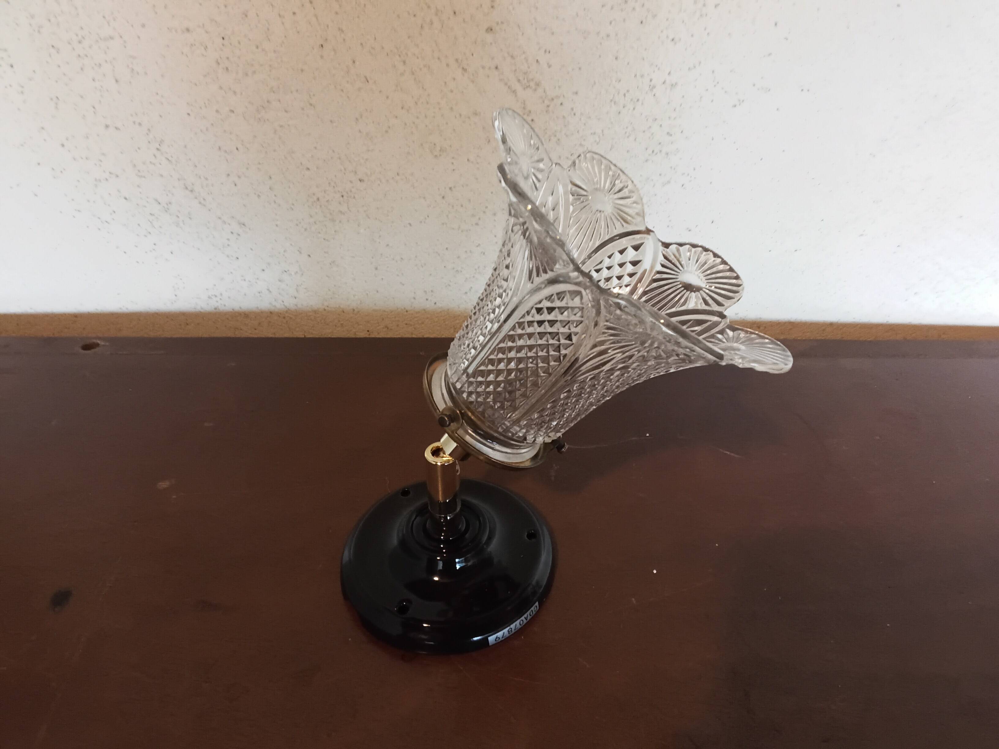 Vintage tulip wall light with molded glass