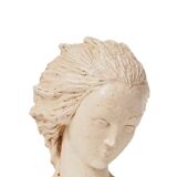 Glazed ceramic with the effigy of a woman by the sculptor Eugenio Pattarino