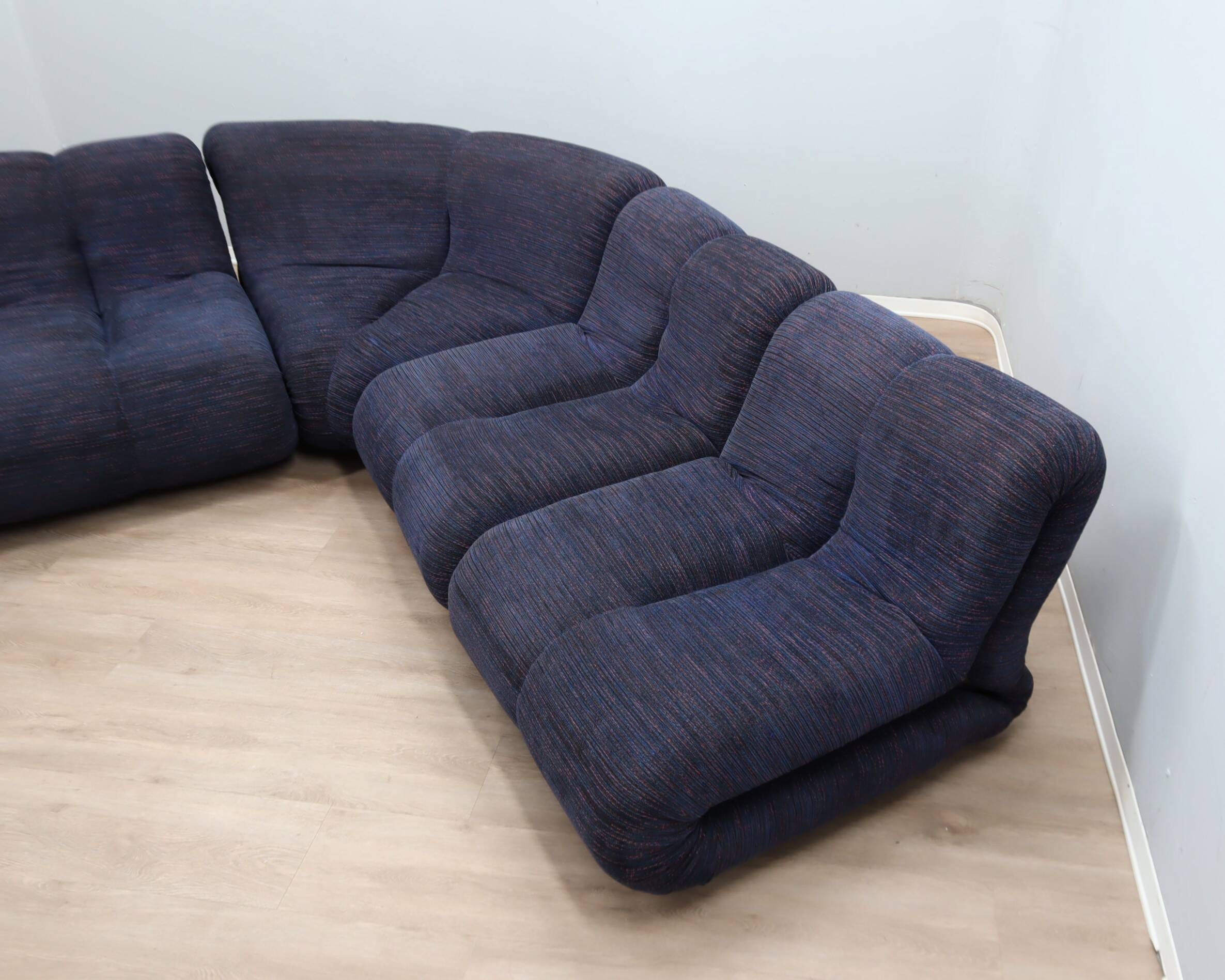 Claudio Vagnoni "Pagru" modular sectional sofa for 1P, 1970s (5 Pieces)