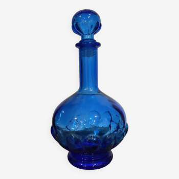 Round Electric Blue Bottle