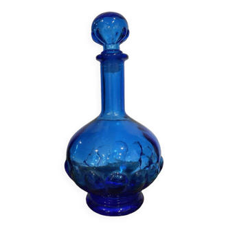 Round Electric Blue Bottle