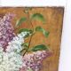 Oil painting on canvas bouquet of lilacs 1903 Vintage