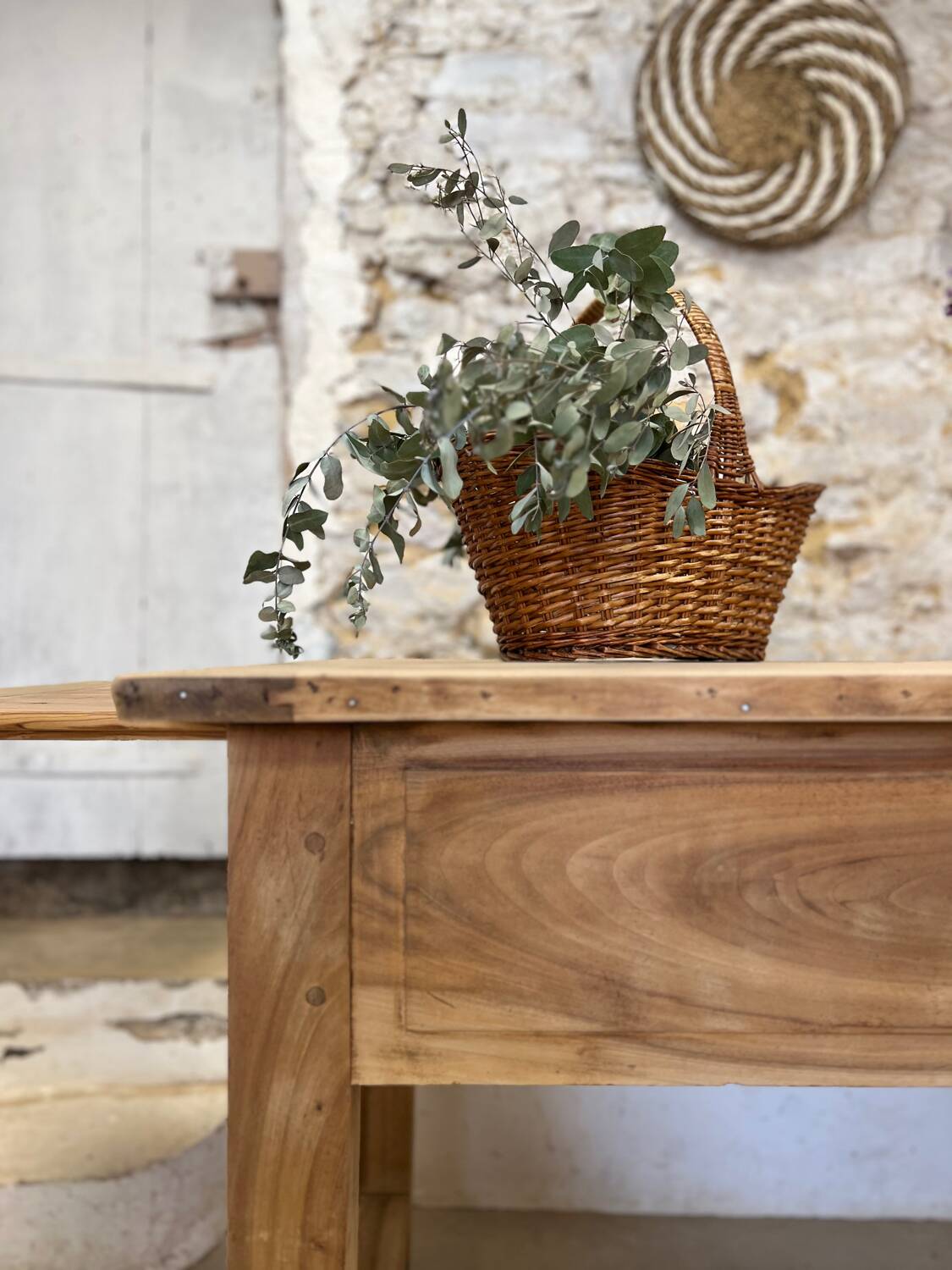 Farmhouse table with bread board