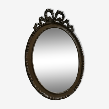 Miroir ancien ovale 37x54cm