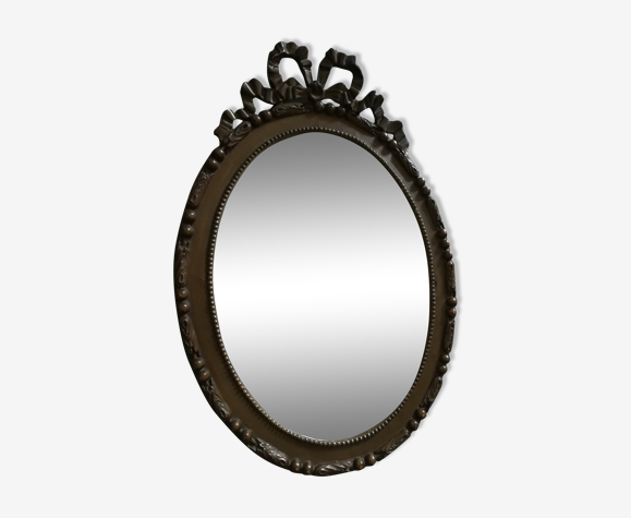 Miroir ancien ovale 37x54cm