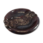 Empty ashtray pocket modernist ceramic iridescent wash VALLAURIS FRANCE circa 1950 1960