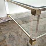 Table basse Pierre Vandel Paris verre et plexiglas