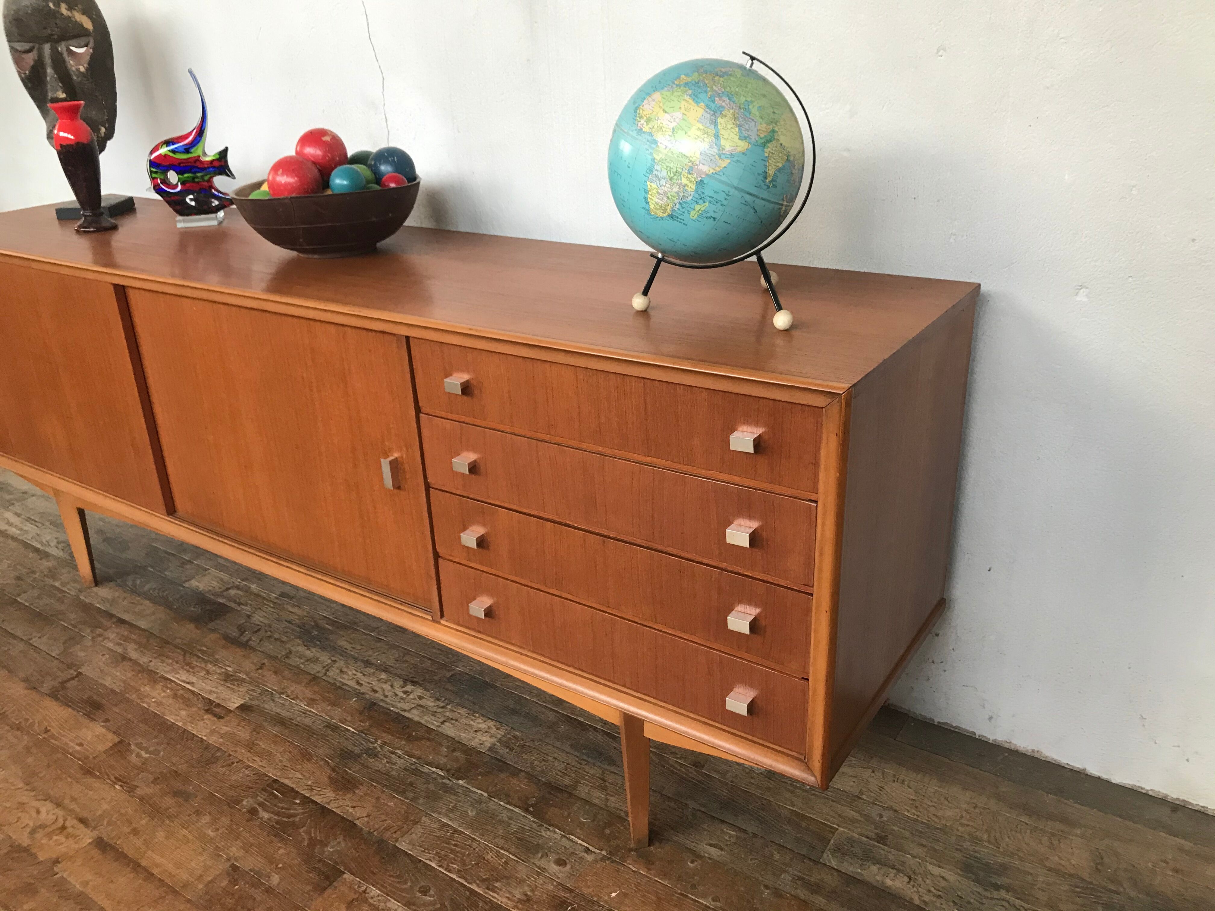 Scandinavian enfilade, 1950 design, vintage teak