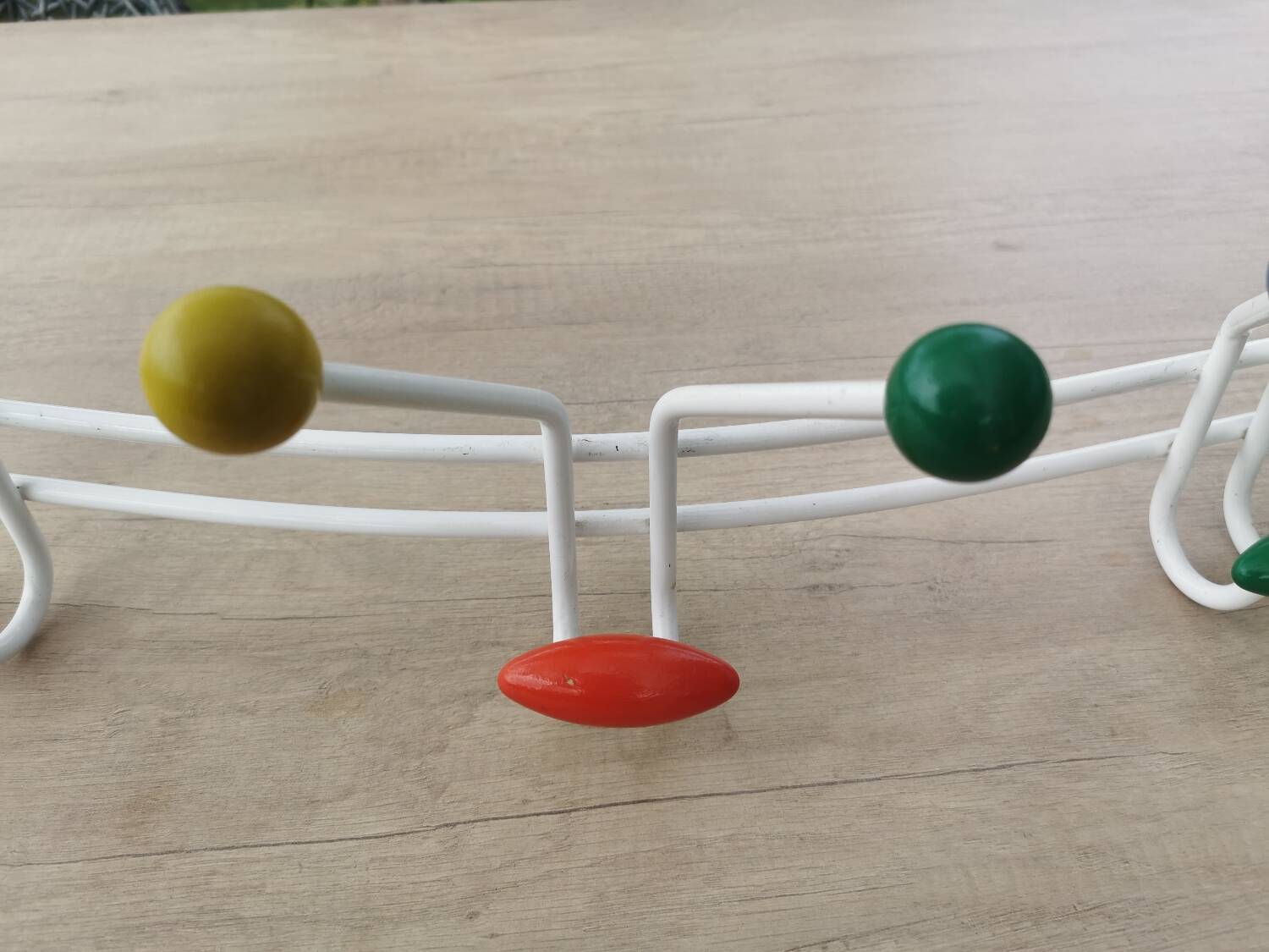 Large vintage coat rack in POP colors