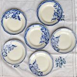 6 dessert plates Sarreguemines Digoin Model André