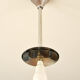 Suspension Art Déco globe en opaline vers 1940
