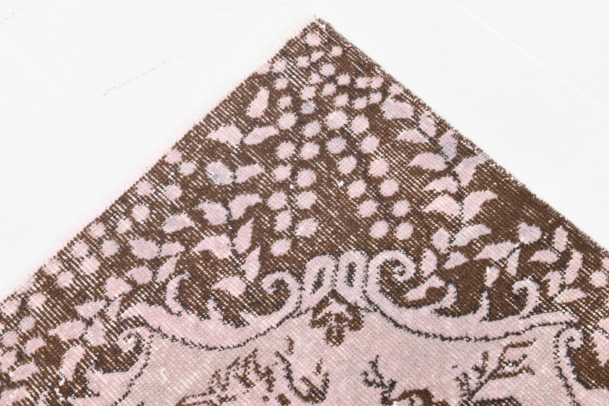 5x9 Light Pink Handmade Wool Turkish Rug 266x157Cm