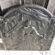 Old Cast Iron Fireplace Plate Decoration "Marie-Stuart"