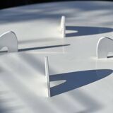 White metal table