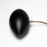 Sculptural wall lamp in brass and black metal 60 's