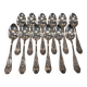 12 silver plated soup spoons by goldsmith Ravinet Denfert art nouveau