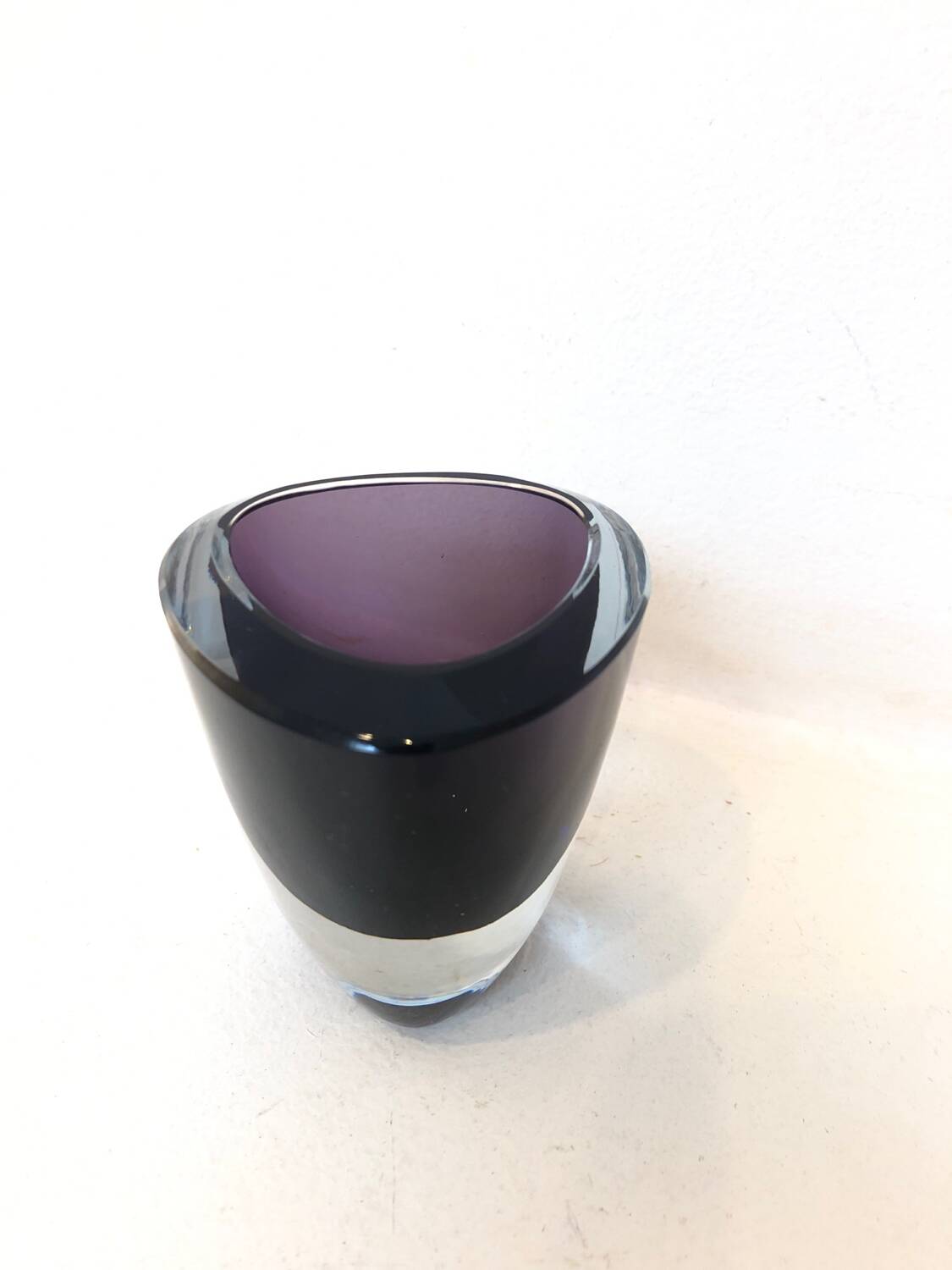 Mini purple crystal vase, 1970