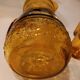 Italian pitcher service and 6 amber glasses