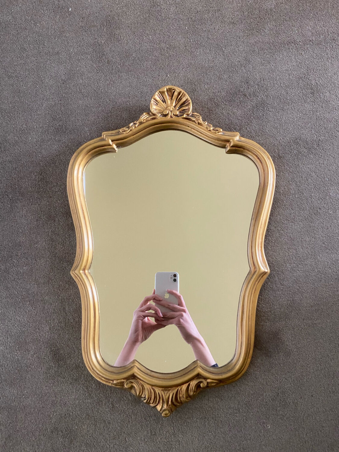 Golden baroque mirror