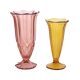 Paire de vases en verre coloré de la période Art Déco