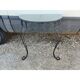 Console fer forgé plateau verre