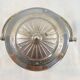 1900 glass cookie bucket engraved silver metal frame