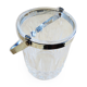 ancient glass and metal ice bucket