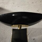 Vintage floor lamp design 1980 in lacquered metal ceramic and brass