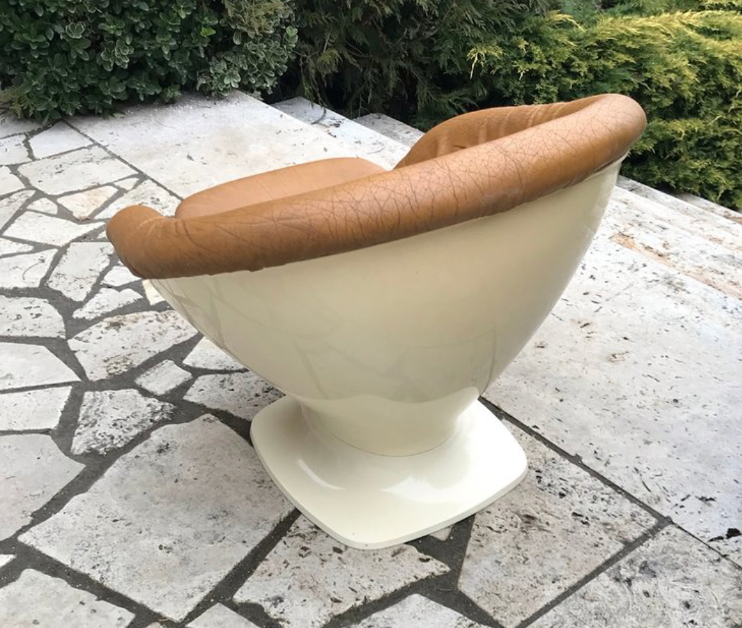 French Plastic Club Chair by Raphael Raffel, 1970s