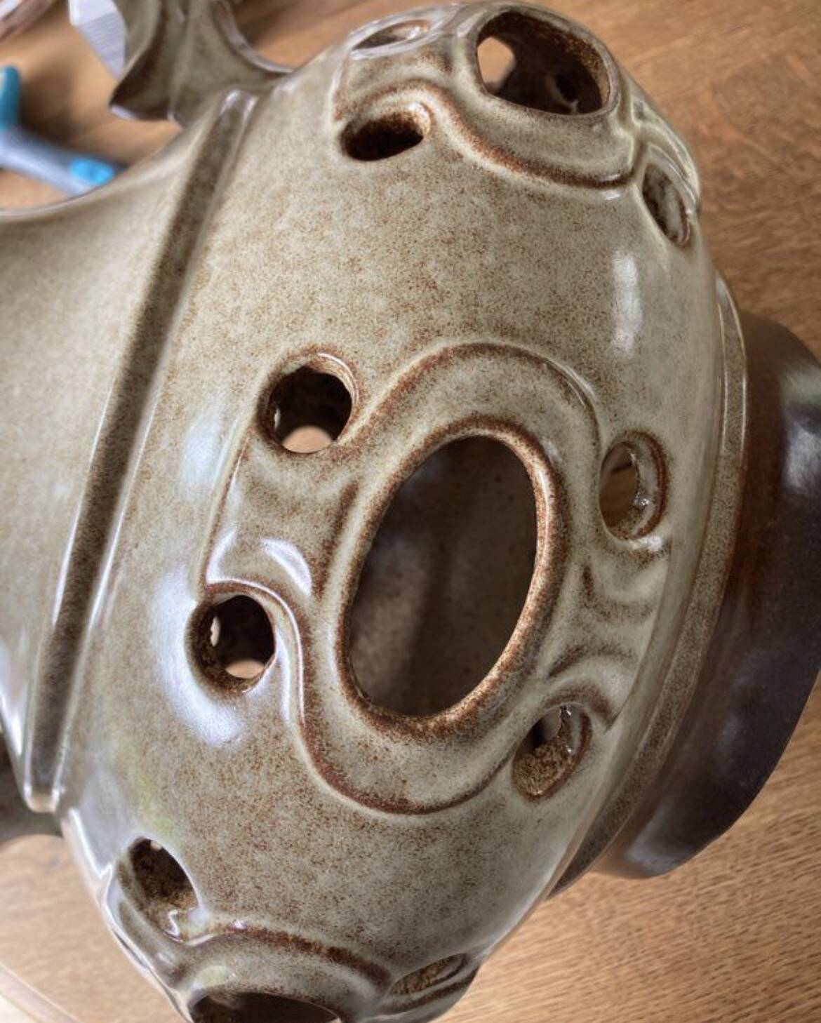 Pied de lampe vintage en céramique