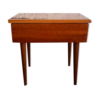 Vintage teak bedside table 50s 60s