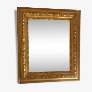 Gold wood mirror