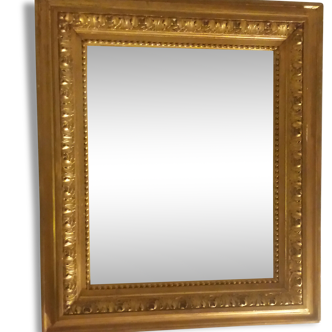 Gold wood mirror