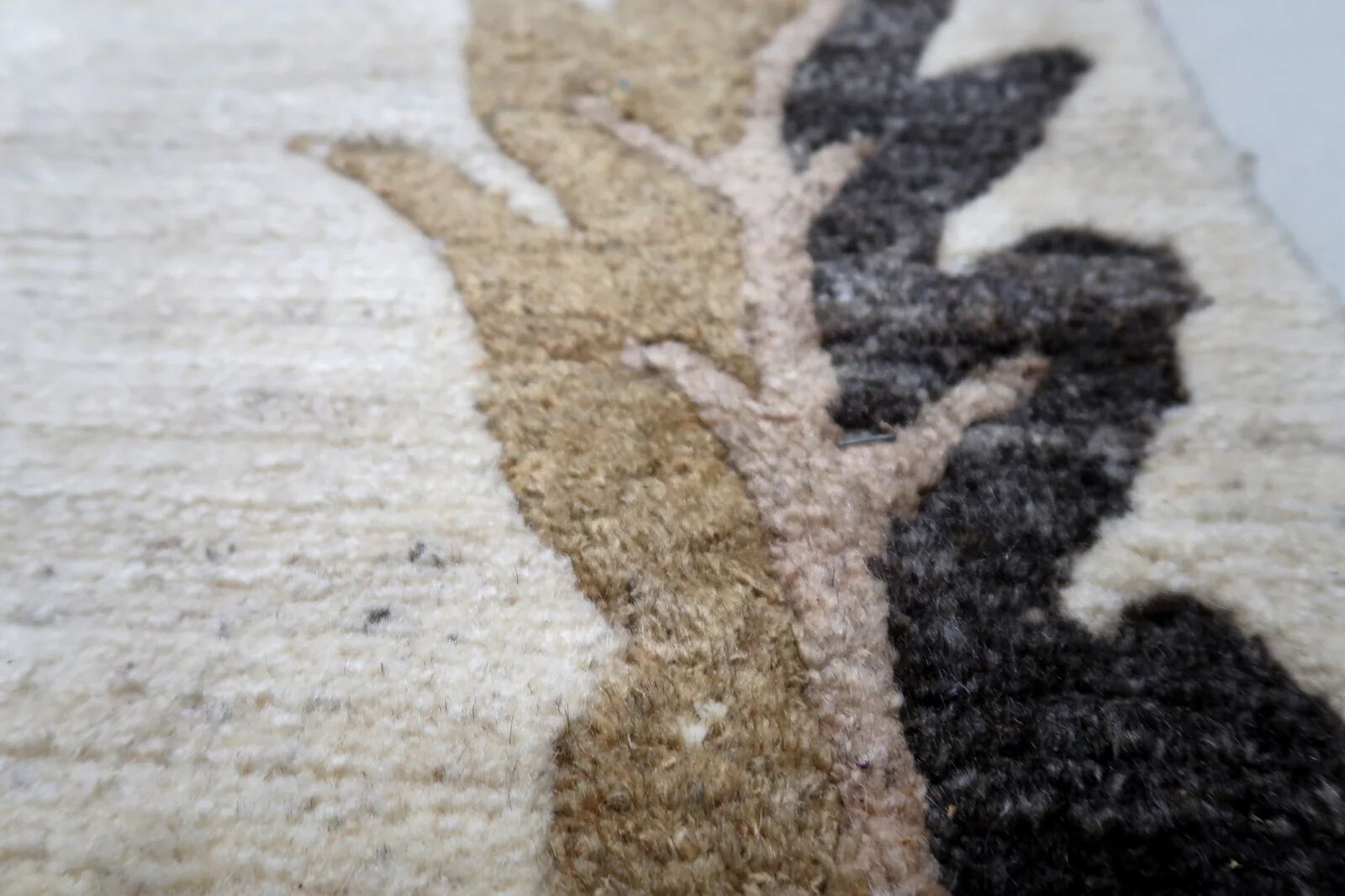 Vintage Tibetan Art Deco Khaden rug 92cm x 206cm 1960s