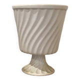 Vase porcelaine blanche Limoge rainures très décoratives
