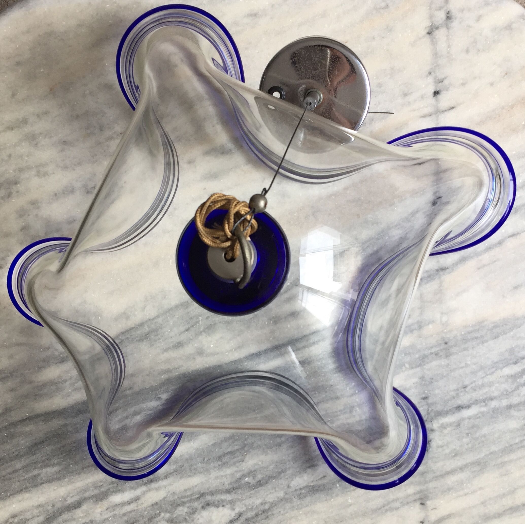 Large hanging IB Itre glass Murano 1970