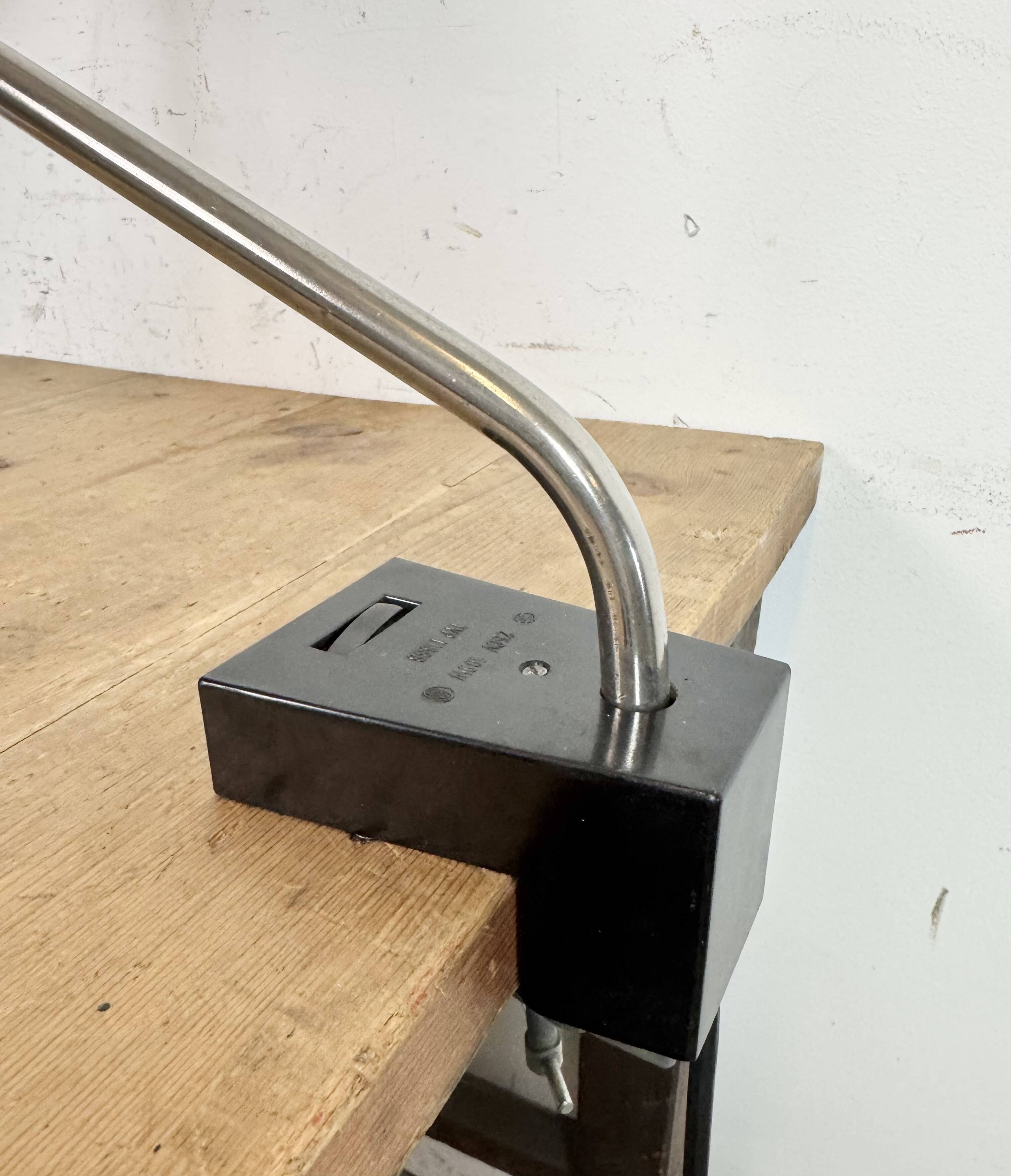 Lampe de bureau industrielle grise d'Elektrosvit, années 1970