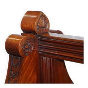 Victorian Double-Faced Carved Walnut Gallery Bench