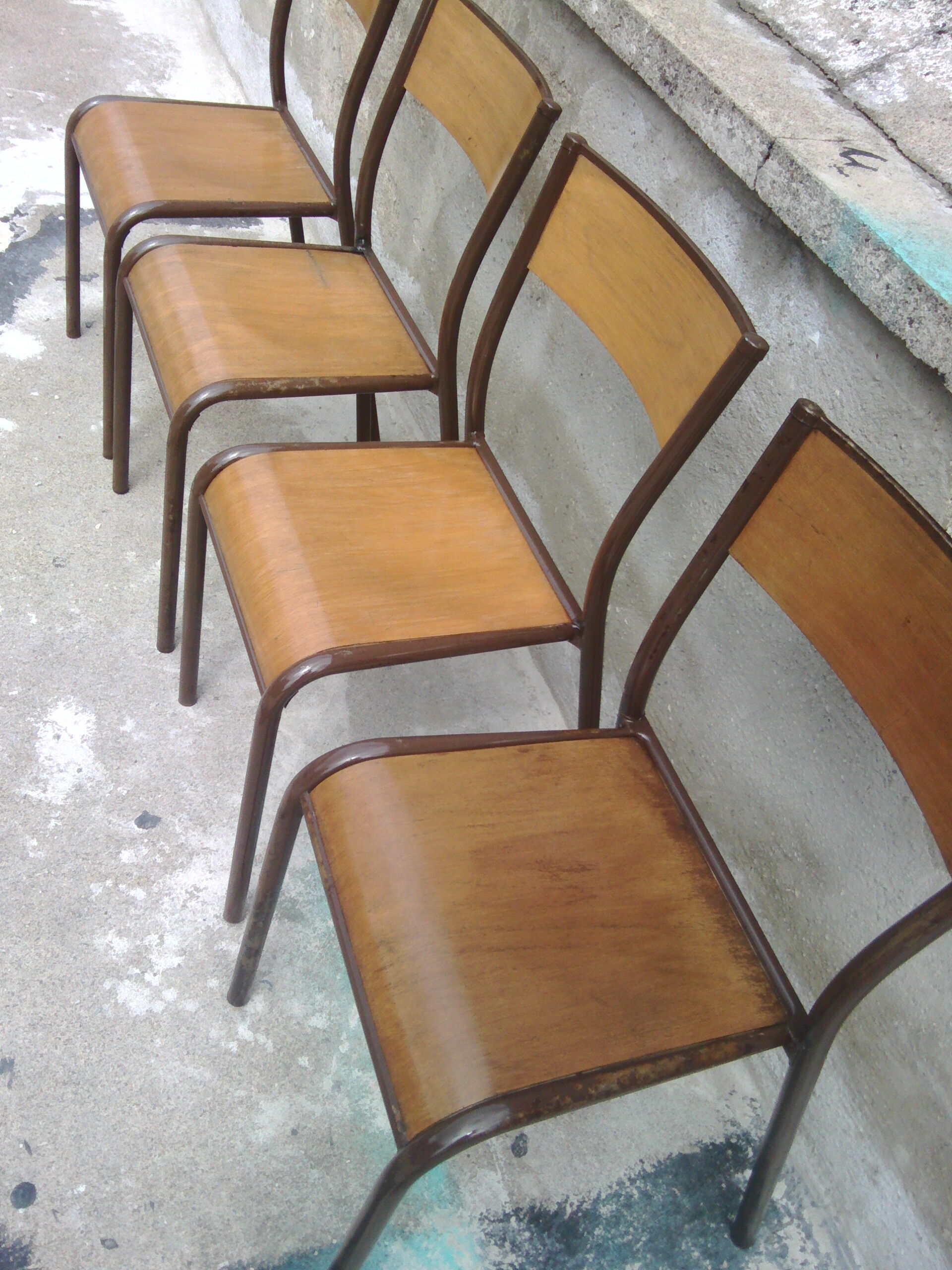 4 Mullca vintage school chairs
