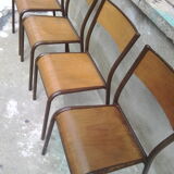 4 Mullca vintage school chairs