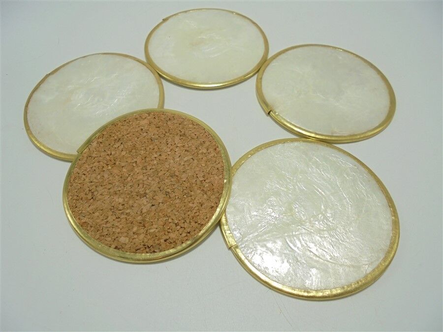Set de 5 sous-verre en nacre