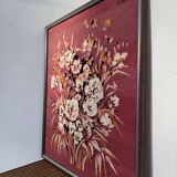 Large vintage floral tapestry