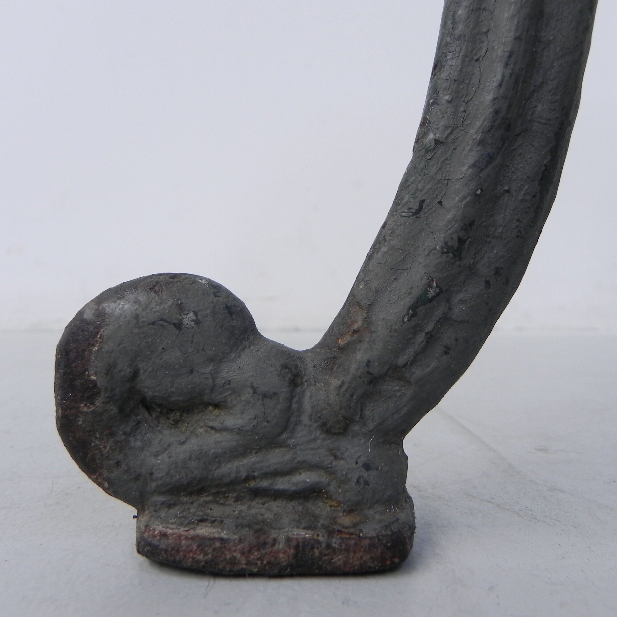 Art Nouveau stool on 3 cast iron legs