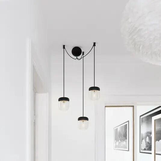 Umage Acorn Cannonball Pendant Lamp Black 3 Lamps