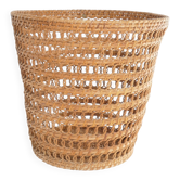 Mid-Century Modern Wicker Wastebasket
