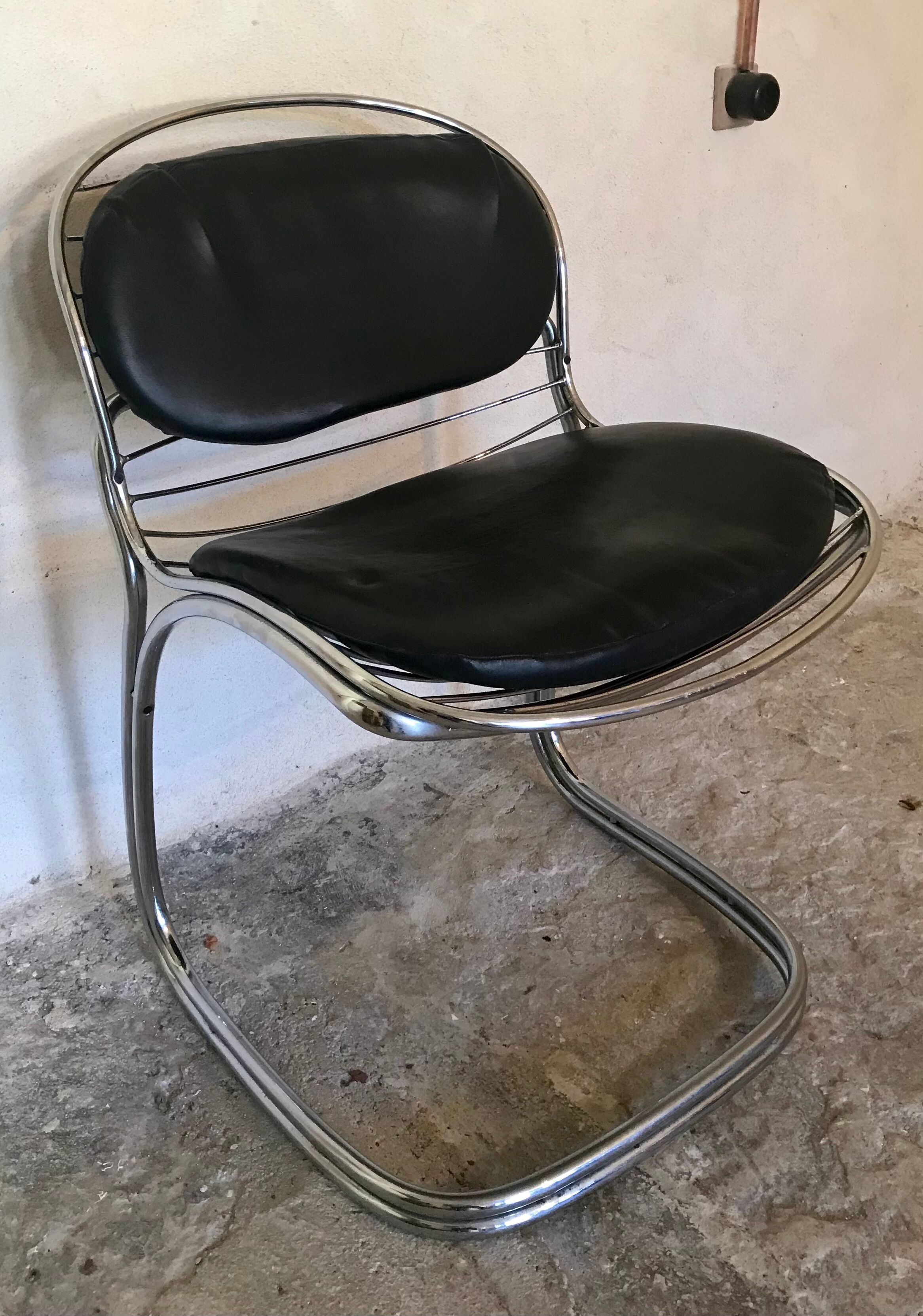 1970's chair by gastone rinaldi for rima, sabrina model, italian design
