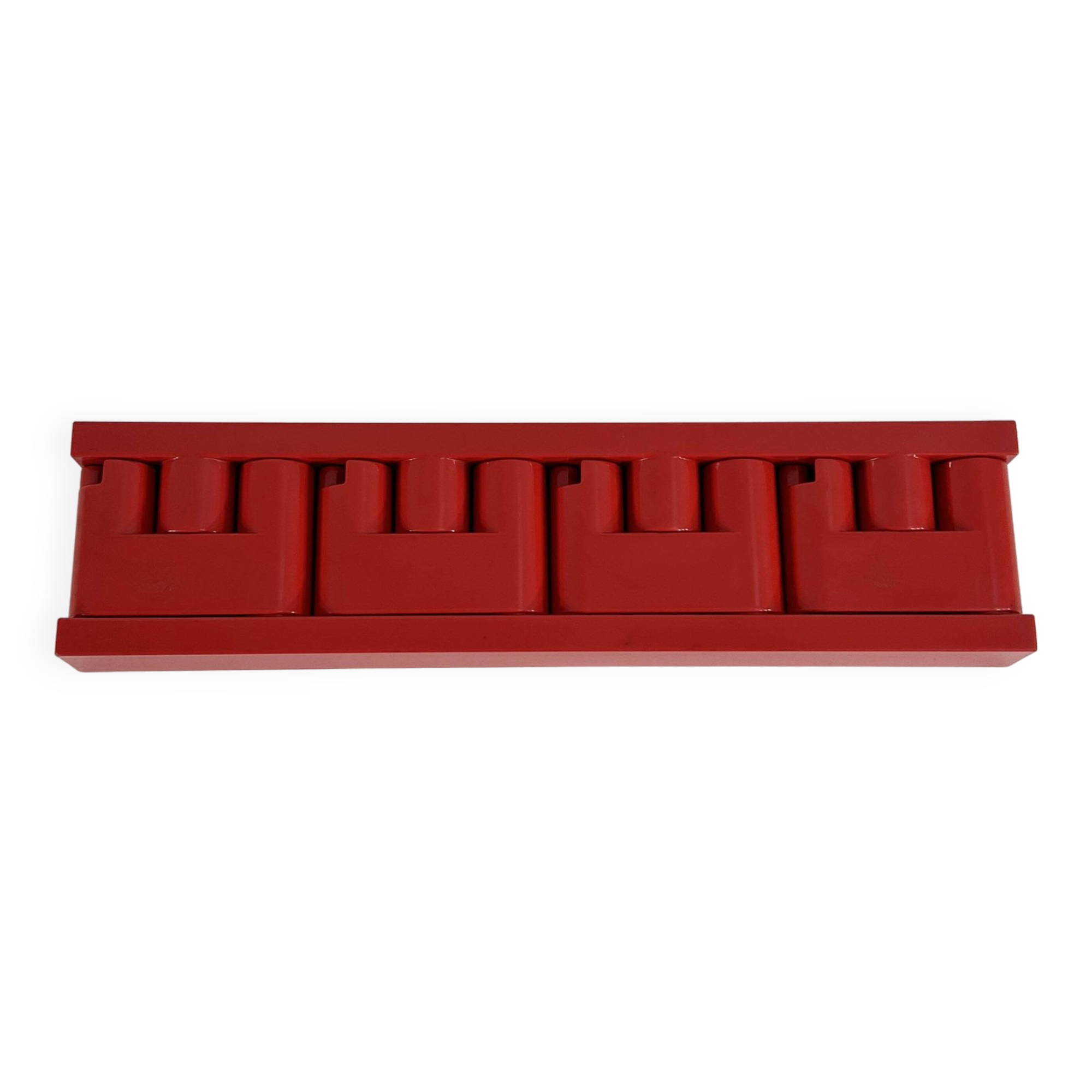 Red “Minivip” wall coat rack by Benanti & Brunori for Velca Legnano, 1970s
